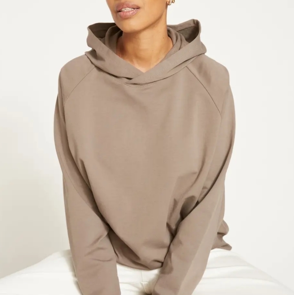Universal standard french terry hoodie khaki